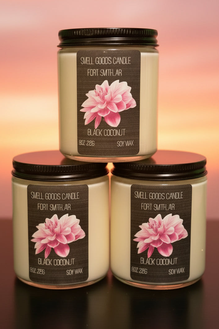 Limited Edition Black Coconut 8oz Candle
